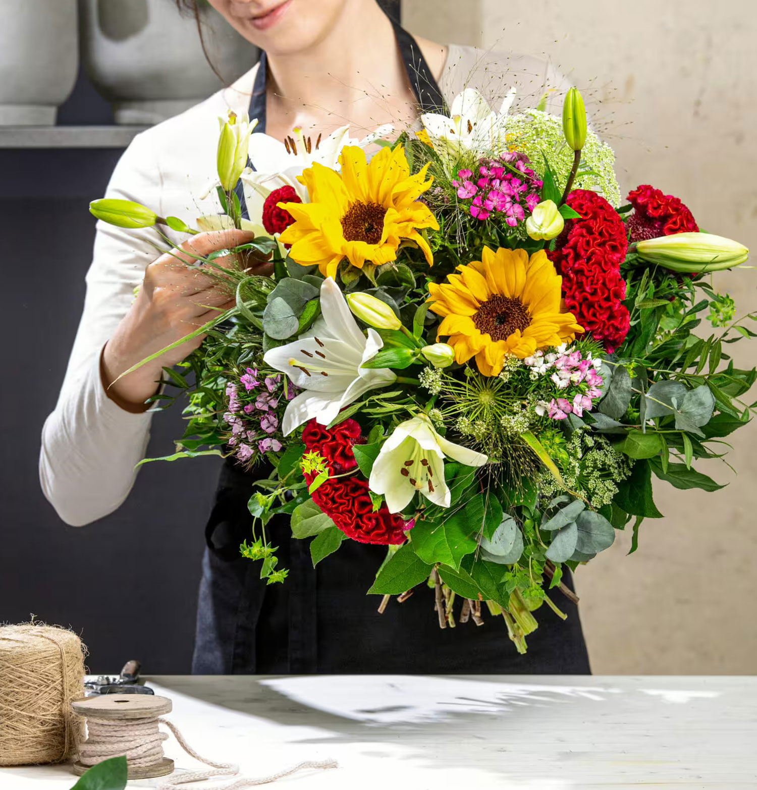 summer sunflowers bouquets