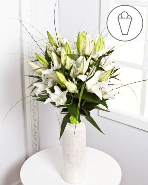 Sympathy Bouquet with White Lilies