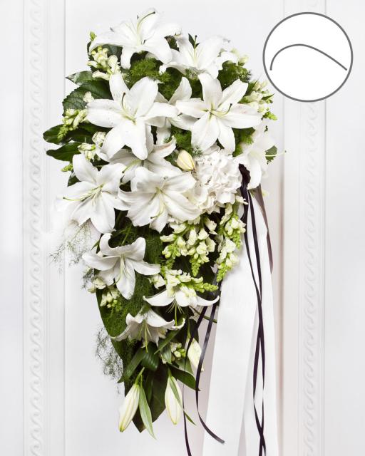 Funeral Bouquet with White Flowers