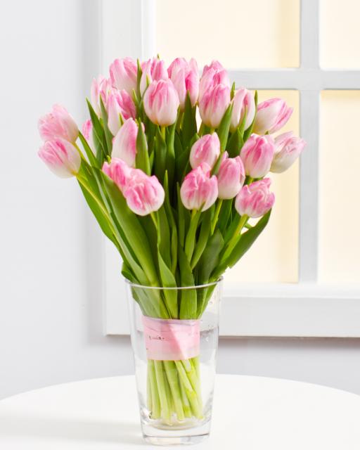 Spring Bouquet of Pastel Tulips