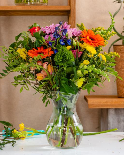 Colorful florist's fantasy bouquet