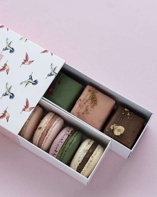 Macaron & mignon cake selection gift box