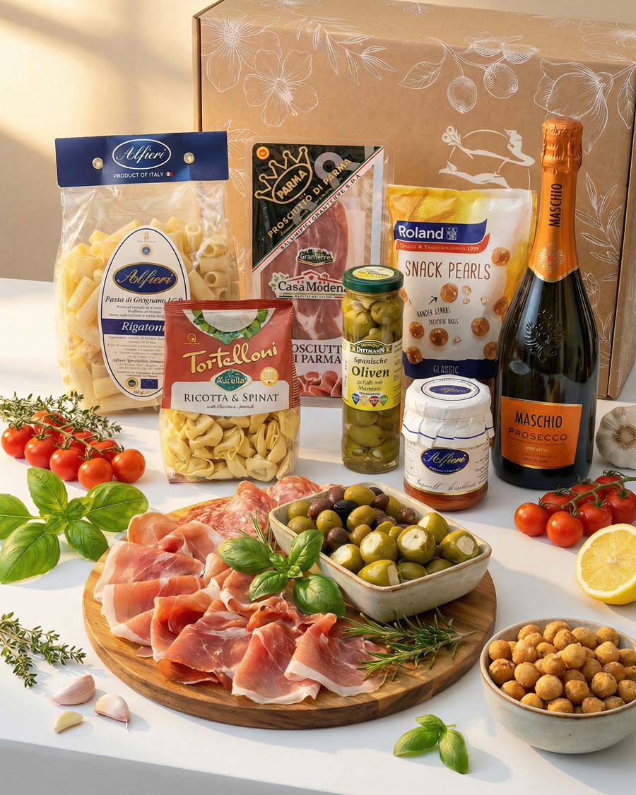 Gourmet box with Prosecco