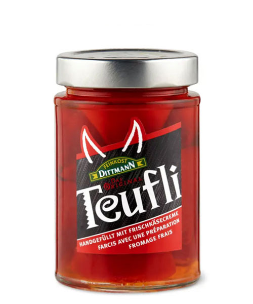 Teufli zöld ördögpaprika friss sajttal töltve 290 g