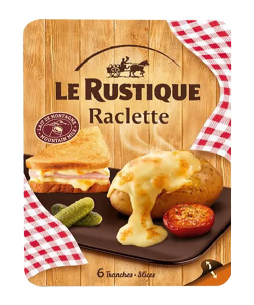 Le Rustique Raclette szeletelt (zsíros, félkemény, kéreg nélkül). 140 g